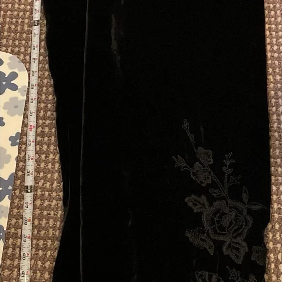 Johnny Was Black Velvet Maxi Dress - Picture 8 of 16